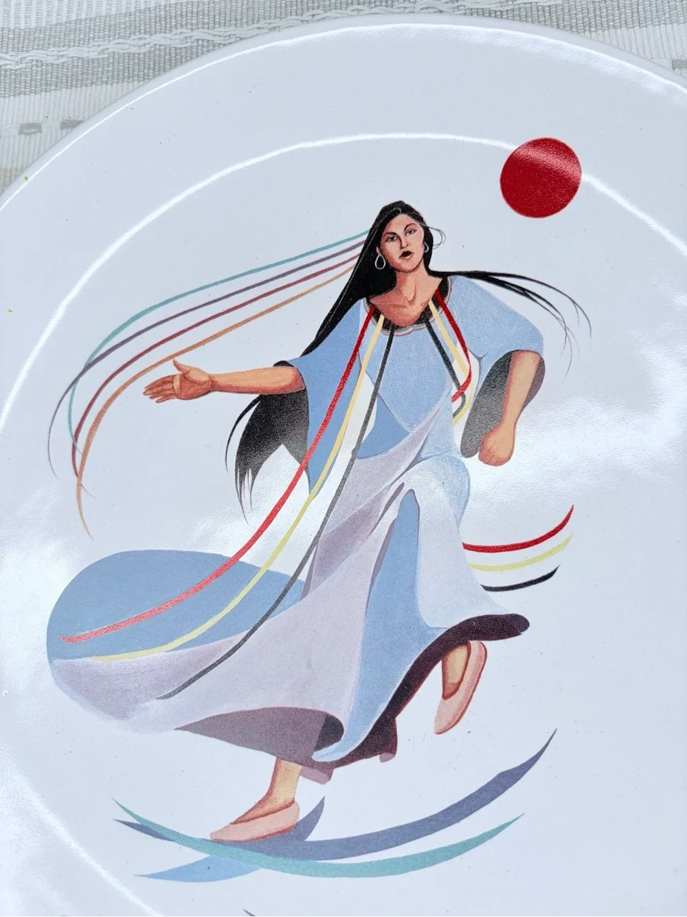Frankoma Dana Tiger Artist Signed and Numbered Dancing Native Figure and Red Sun
